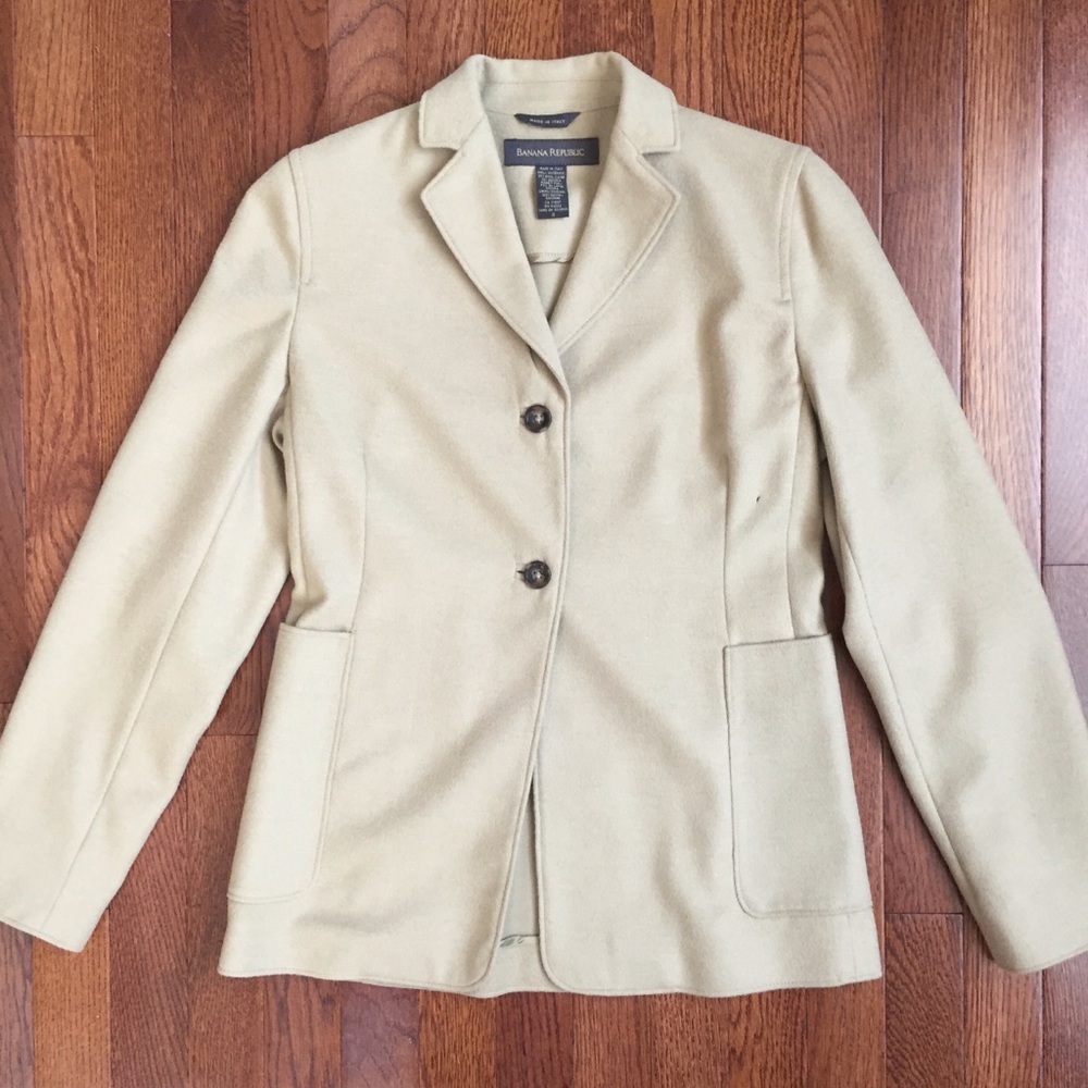 Banana Republic Tan Italian Wool Blazer